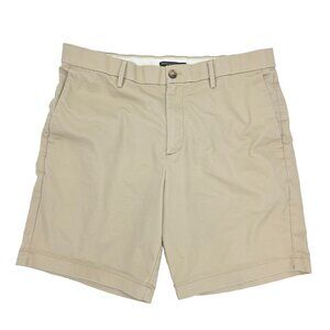 Banana Republic Chino Shorts Mens 34x9" Khaki Brown Dress Flat Front Preppy